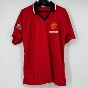 Manchester United 1997 Toyota Invitation Bangkok Soccer Jersey Red VTG Large